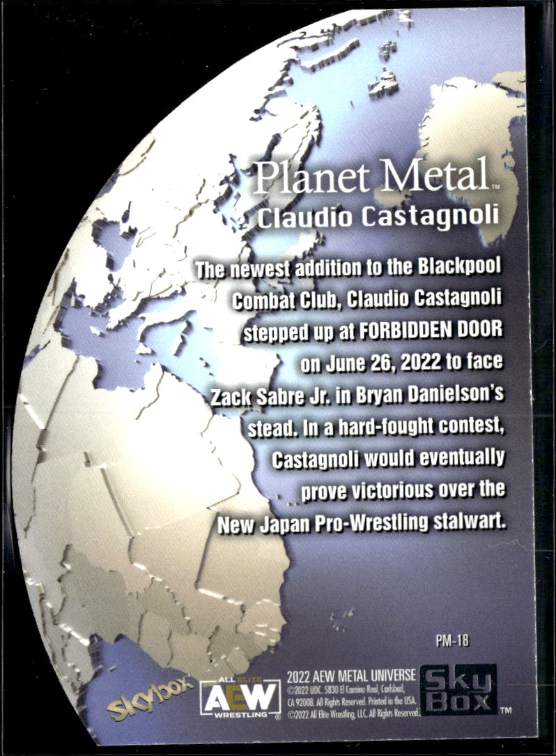 Claudio Castagnoli 2022 SkyBox AEW Metal Universe Planet Metal
