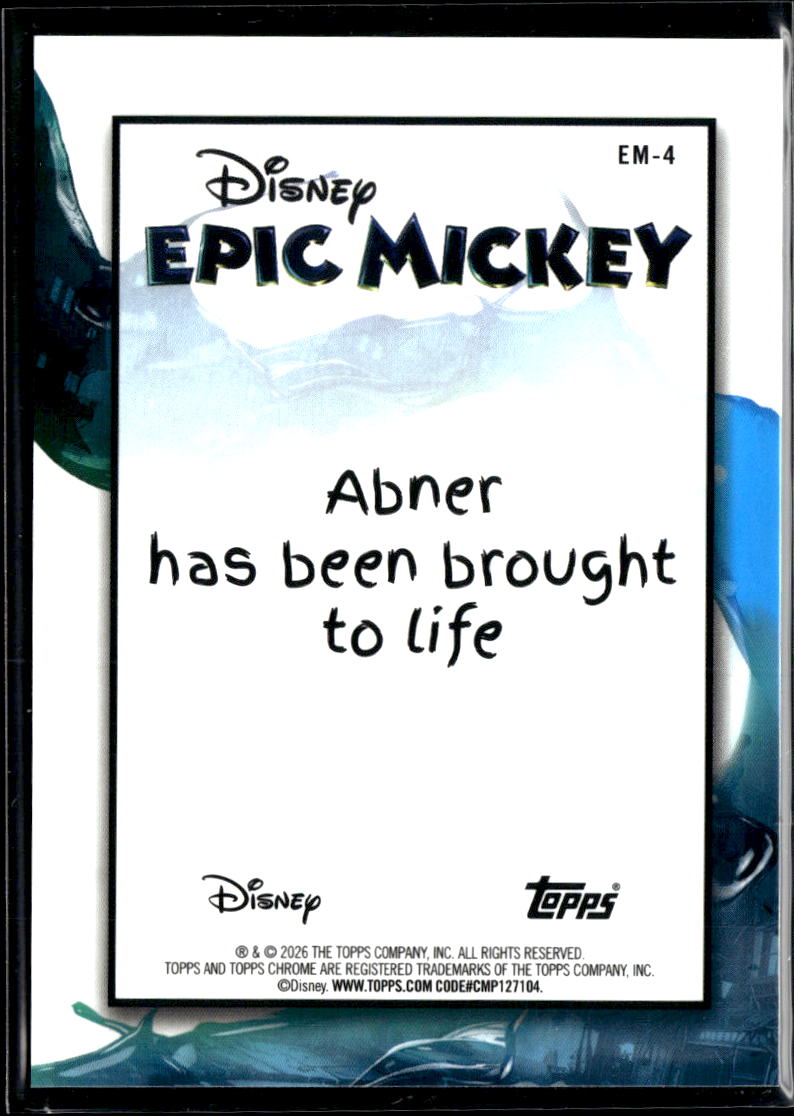 Abner 2026 Topps Chrome Disney Epic Mickey #EM-4