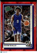 Zoom Diallo 2025 Panini Donruss Red Rated Rookie RC /249
