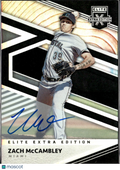Zach McCambley 2020 Panini Elite Extra Edition Auto Autograph Miami Marlins