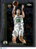 Hugo Gonzalez 2025 Topps Chrome Rookie RC Boston Celtics