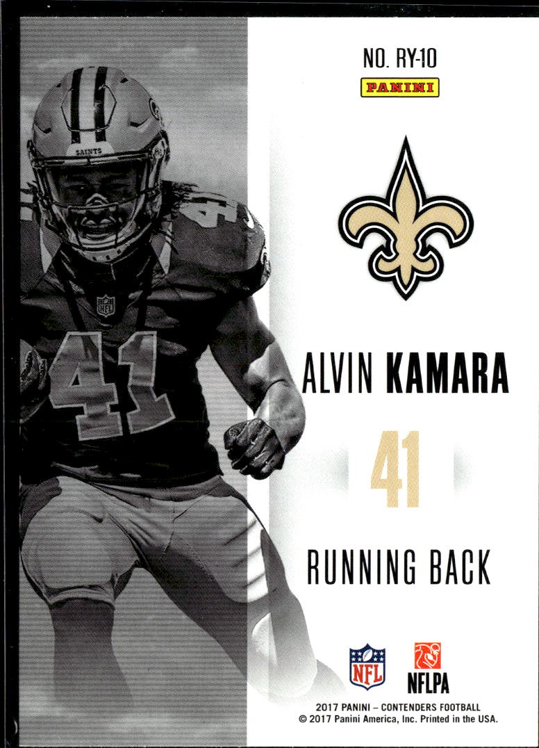 Alvin Kamara 2017 Contenders Rookie of the Year RC New Orleans Saints