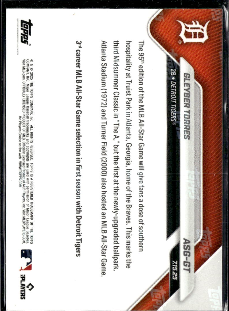 Gleyber Torres 2025 Topps Now Detroit Tigers