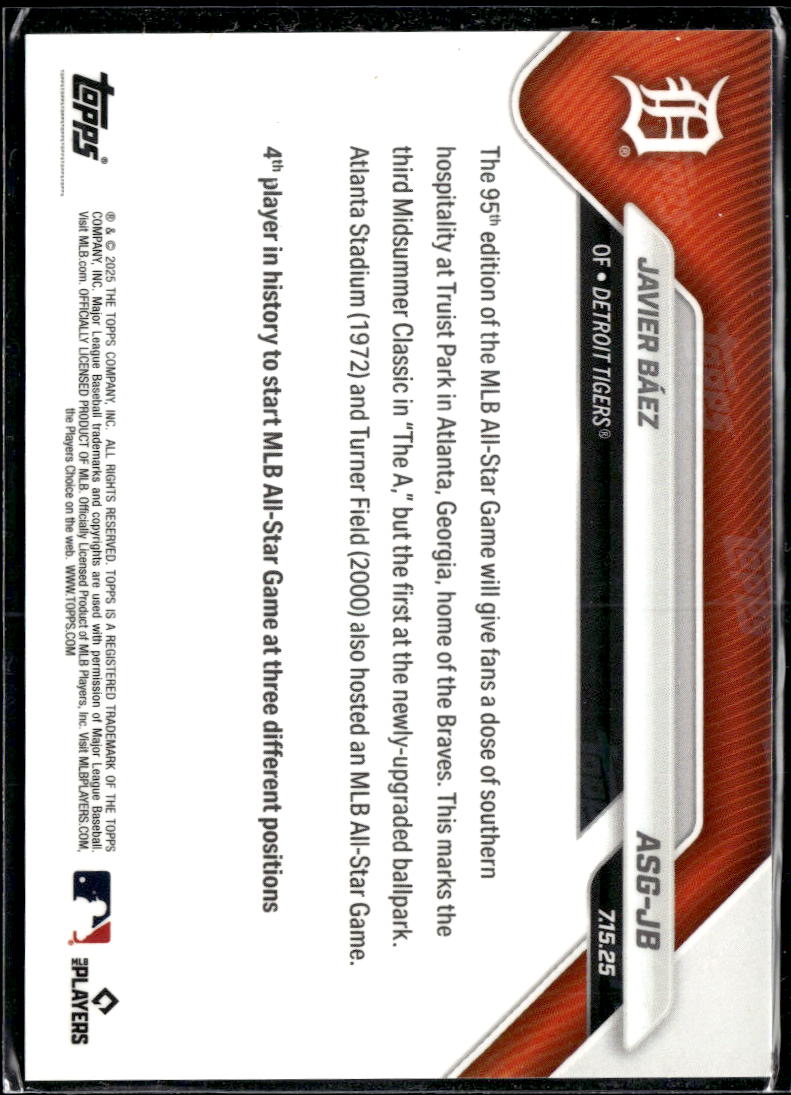Javier Baez 2025 Topps Now Detroit Tigers