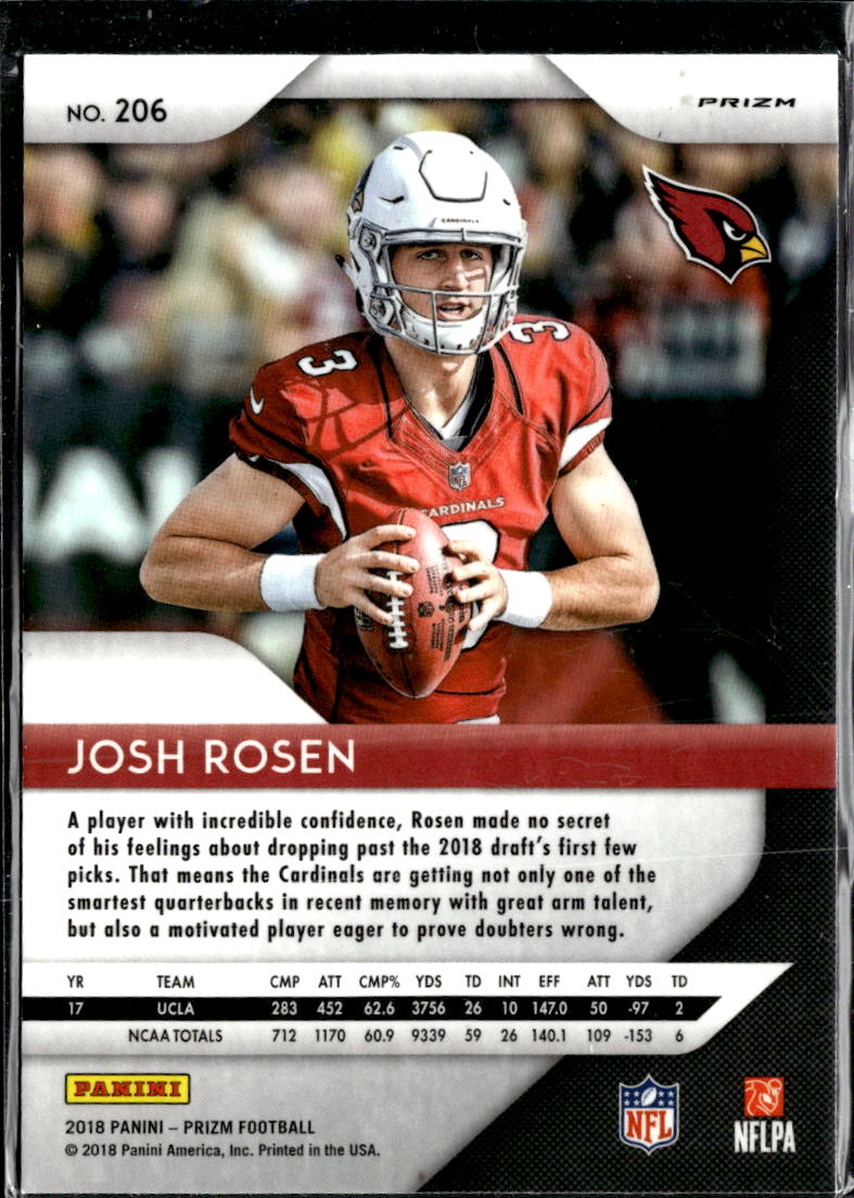 Josh Rosen 2018  Prizm RC Red White and Blue Arizona Cardinals
