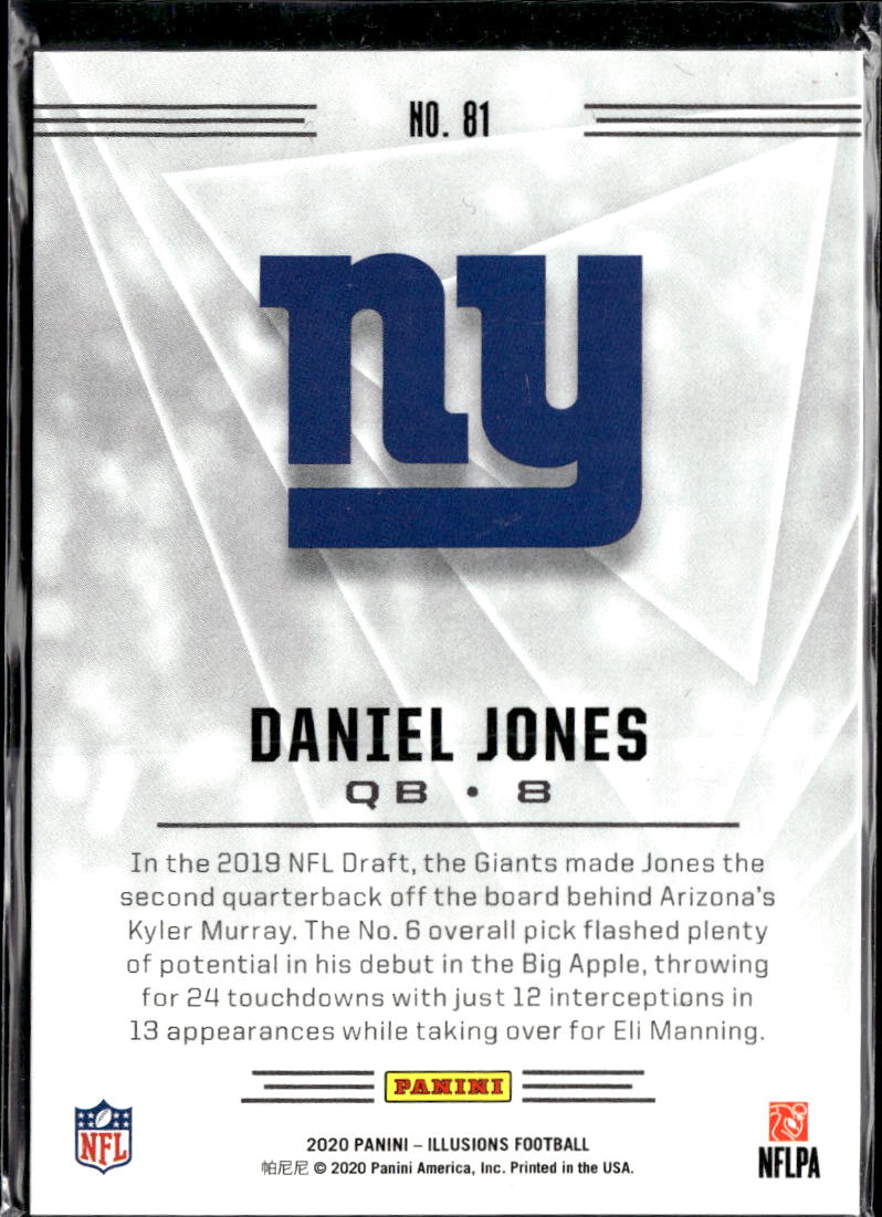 Daniel Jones 2020 Panini Illusions Pink /399 New York Giants