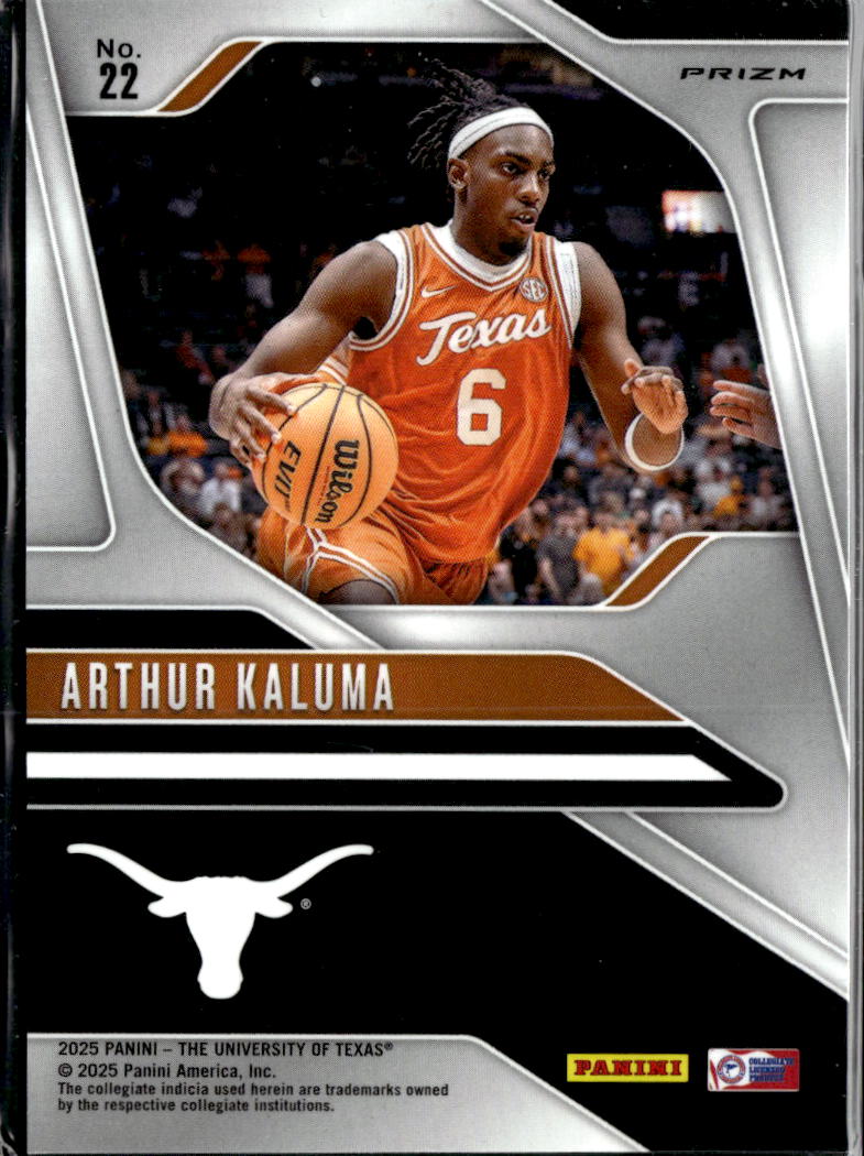 Arthur Kaluma 2025 Panini Prizm NIL Pink Shimmer RC Texas Longhorns