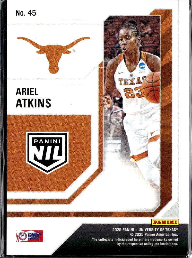 Ariel Atkins 2025 Panini Contenders NIL 42/99 Texas Longhorns