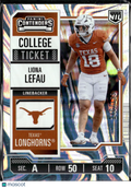 Liona Lefau 2025 Panini Contenders College Ticket 146/199 Texas Longhorns