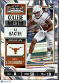 CJ Baxter 2025 Panini Contenders College Ticket 154/199 Texas Longhorns