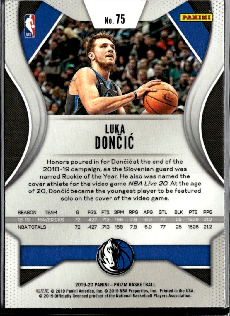 Luka Doncic 2019 Panini Prizm 2nd Year Card Dallas Mavericks