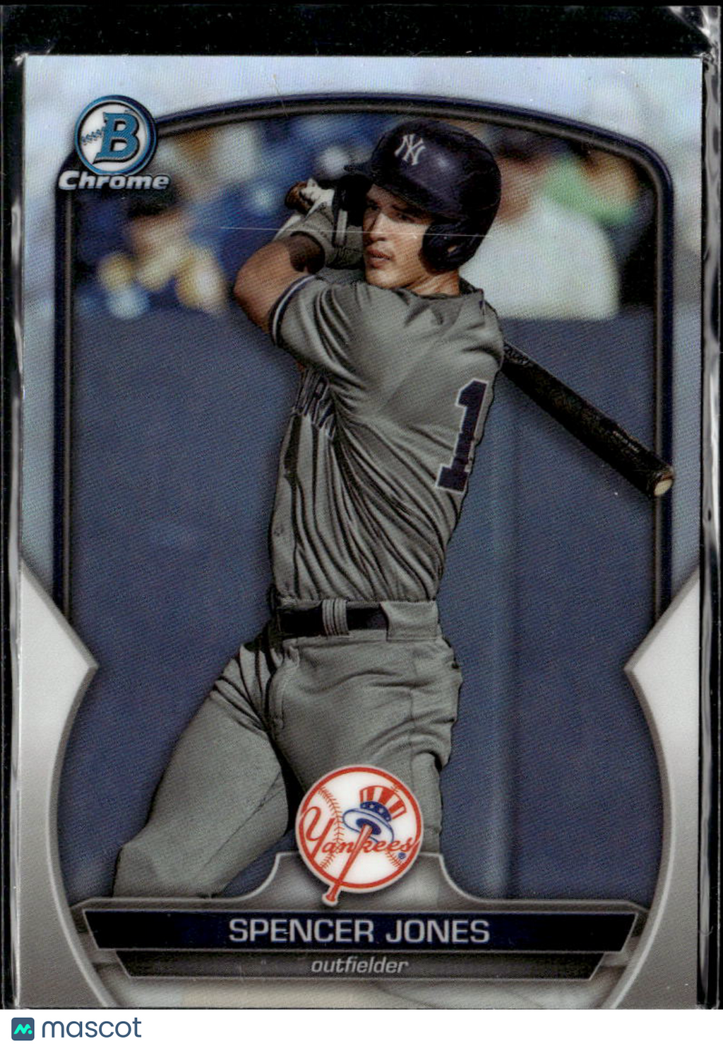 Spencer Jones 2023 Bowman Draft Chrome Refractor New York Yankees