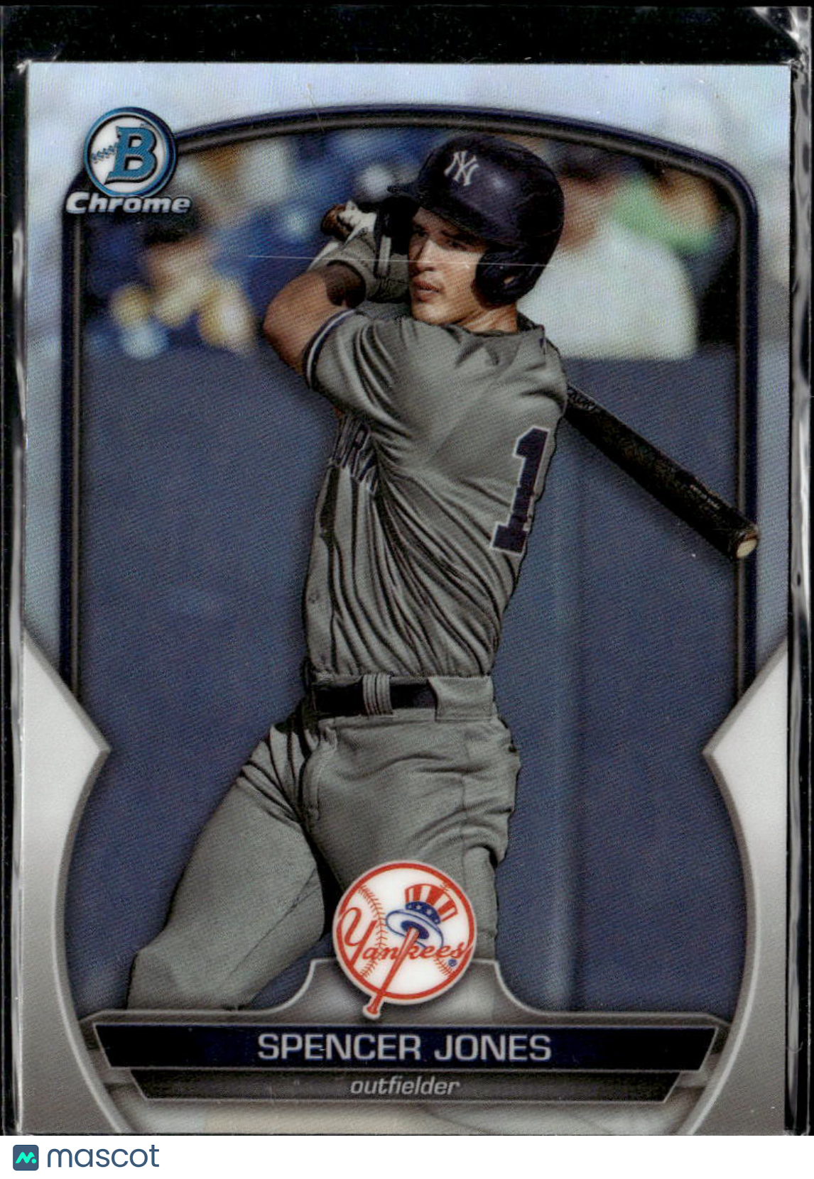 Spencer Jones 2023 Bowman Draft Chrome Refractor New York Yankees