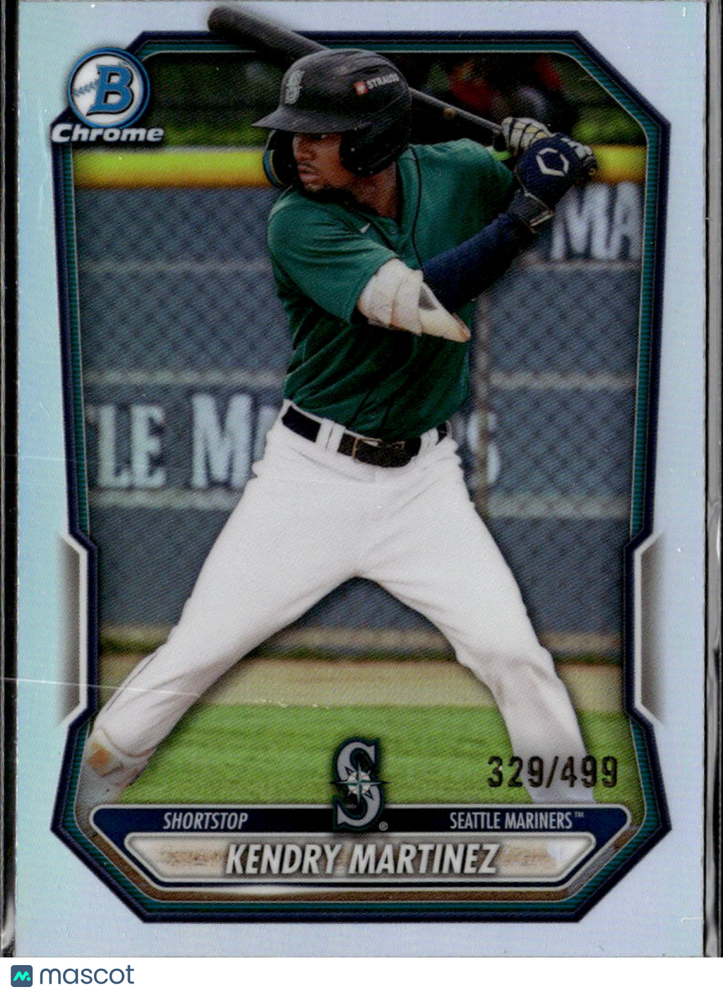 Kendry Martinez 2026 Bowman Chrome Refractor 329/499 Seattle Mariners