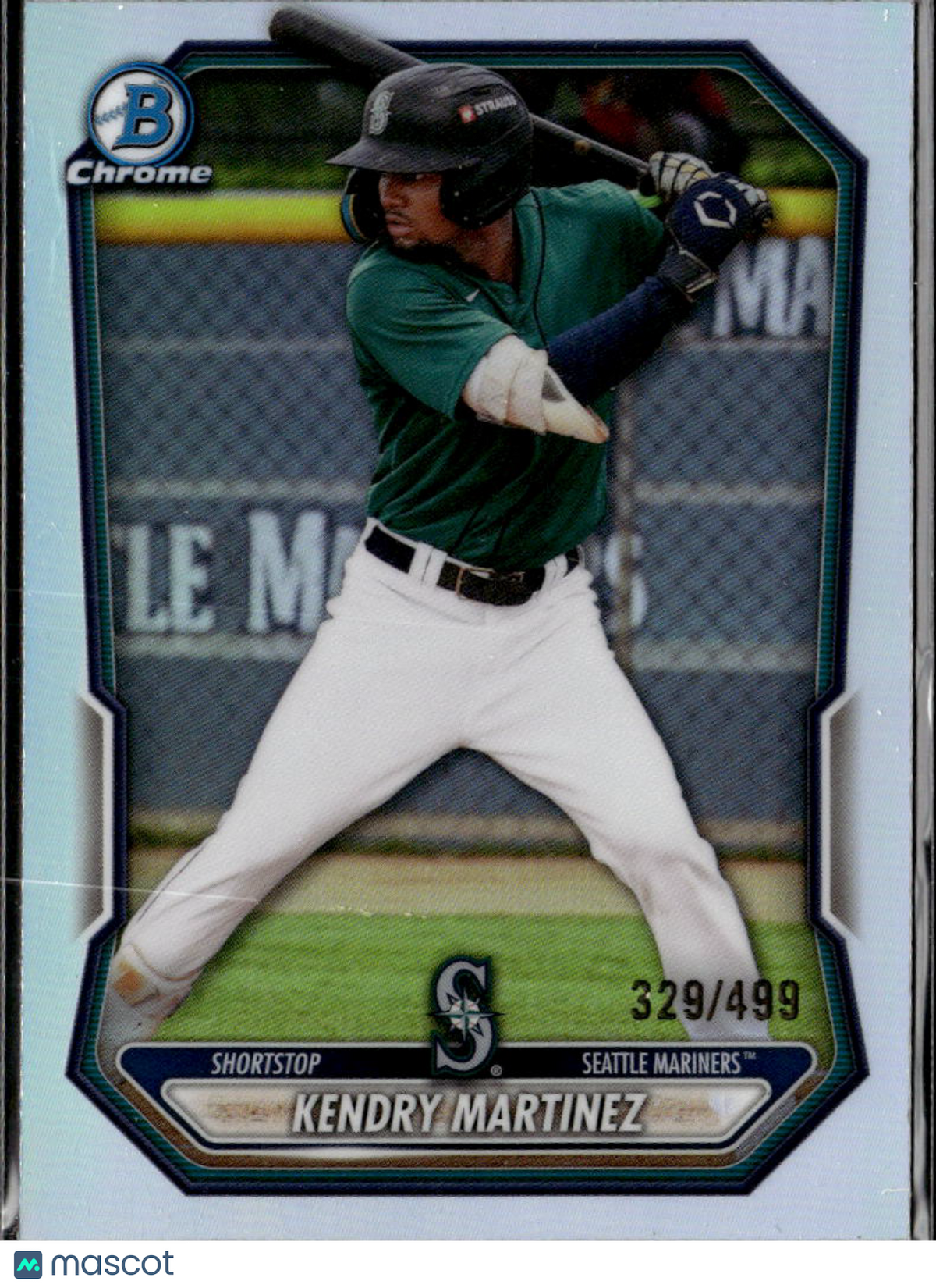 Kendry Martinez 2026 Bowman Chrome Refractor 329/499 Seattle Mariners