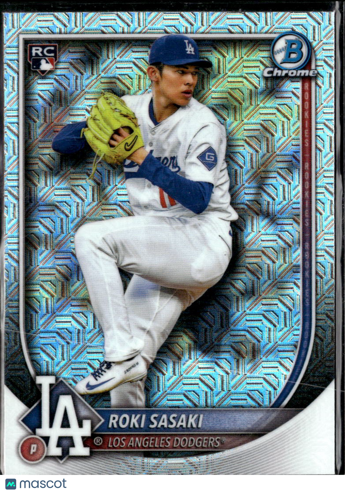 Roki Sasaki 2025 Bowman Chrome RC Mega Box Mojo Refractor Los Angeles Dodgers