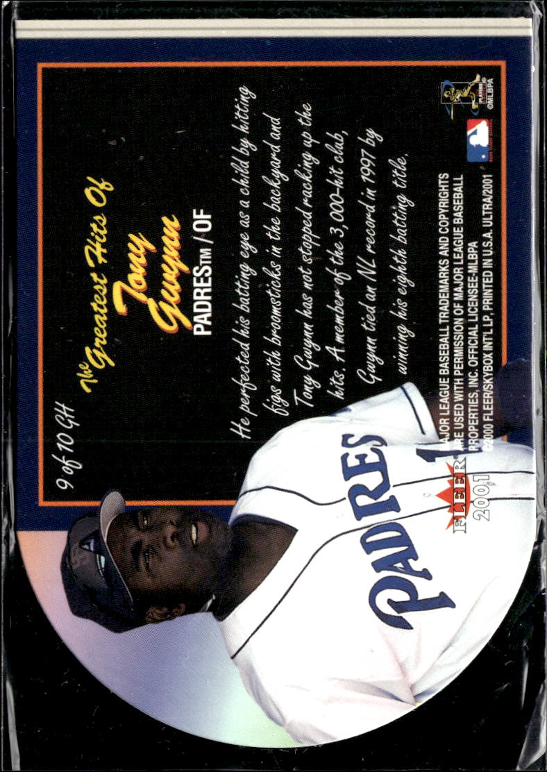 Tony Gwynn 2000 Fleer Ultra Greatest Hits of Tony Gwynn San Diego Padres