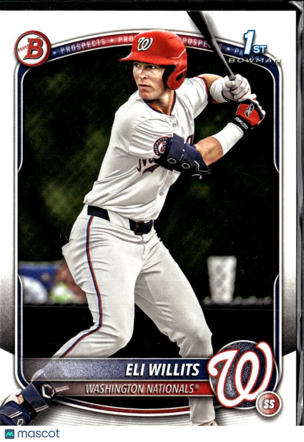 Eli Willits 2025 Bowman 1st Rookie RC Washington Nationals