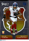 Malik Nabers 2024 Panini Select Certified Rookie RC New York Giants