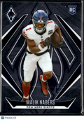 Malik Nabers 2025 Panini Phoenix Rookie RC New York Giants