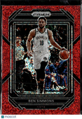 Ben Simmons 2022-23 Panini Prizm Red Sparkle SSP Brooklyn Nets