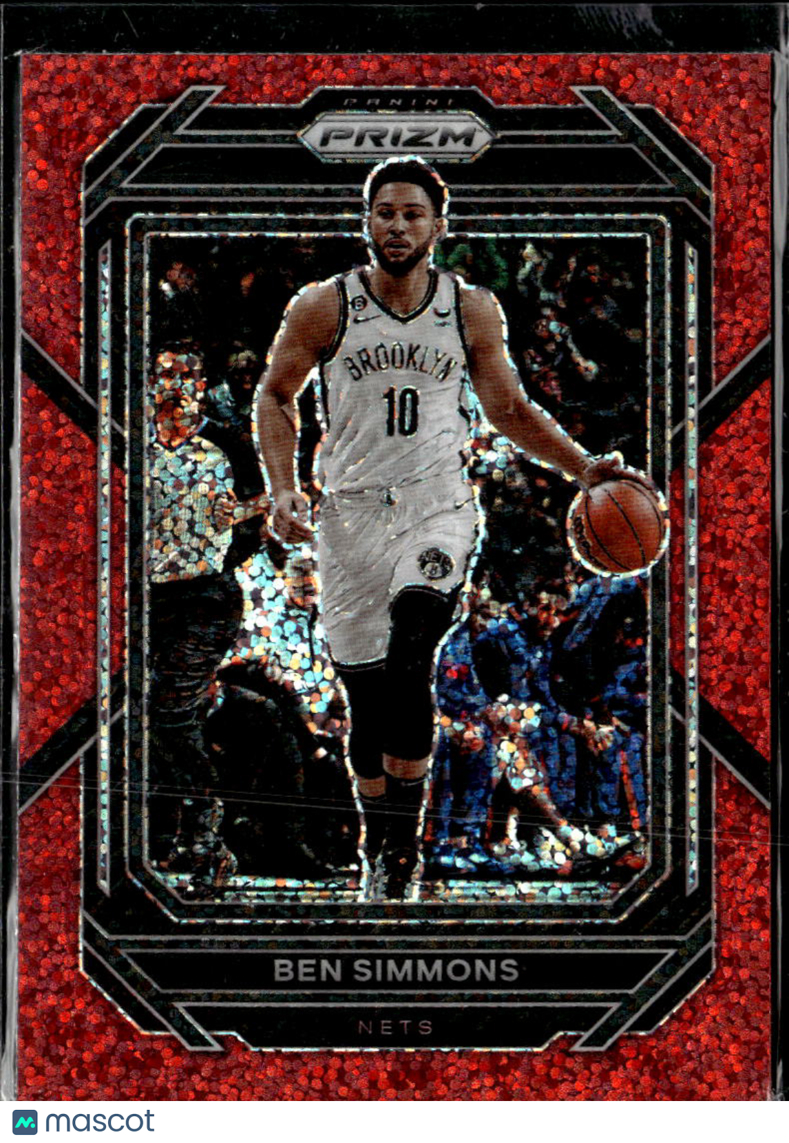 Ben Simmons 2022-23 Panini Prizm Red Sparkle SSP Brooklyn Nets