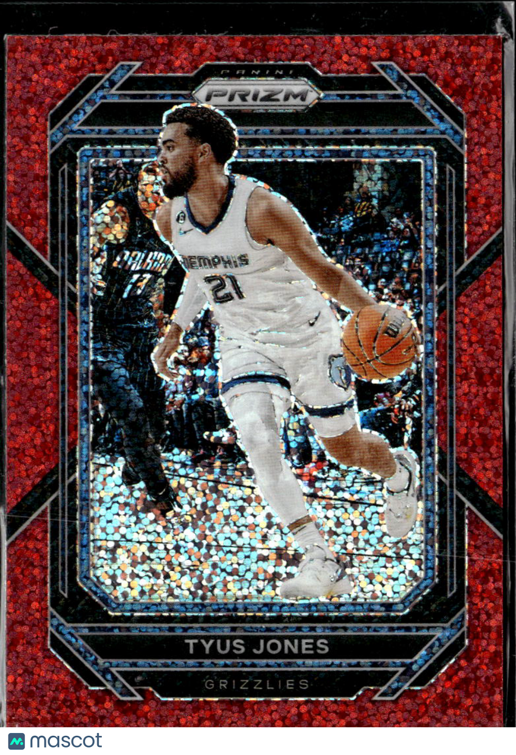 Tyus Jones 2022-23 Panini Prizm Red Sparkle SSP Memphis Grizzlies