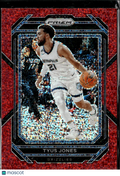 Tyus Jones 2022-23 Panini Prizm Red Sparkle SSP Memphis Grizzlies