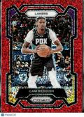 Cam Reddish 2023-24 Panini Prizm Red Sparkle SSP Los Angeles Lakers