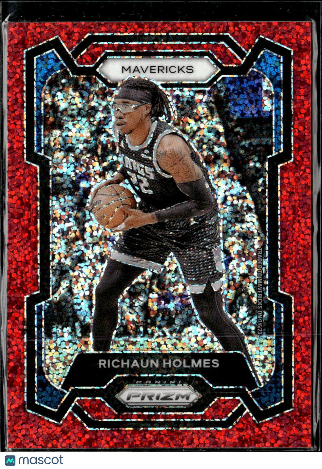 Richaun Holmes 2023-24 Panini Prizm Red Sparkle SSP Dallas Mavericks