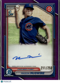 Mason McGwire 2024 Bowman Chrome 1st Auto Autograph RC 211/250 Chicago Cubs
