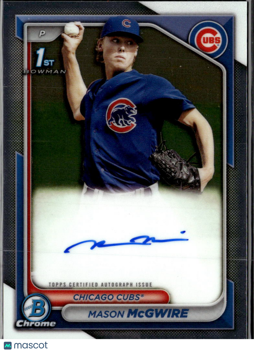Mason McGwire 2024 Bowman Chrome 1st Auto Autograph Chicago Cubs