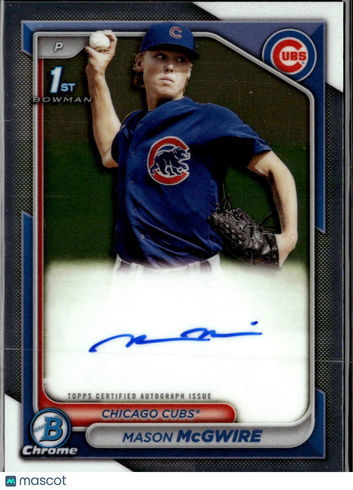 Mason McGwire 2024 Bowman Chrome 1st Auto Autograph Chicago Cubs
