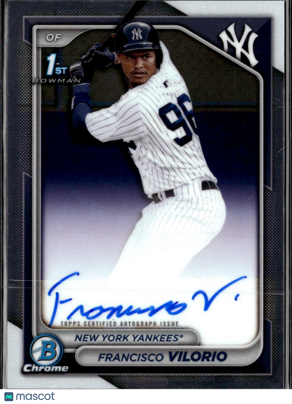 Francisco Vilorio 2024 Bowman Chrome 1st Auto Autograph New York Yankees