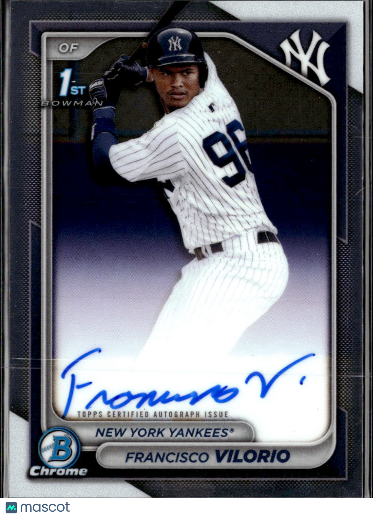 Francisco Vilorio 2024 Bowman Chrome 1st Auto Autograph New York Yankees