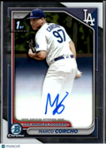 Marco Corcho 2024 Bowman Chrome 1st Auto Autograph Los Angeles Dodgers
