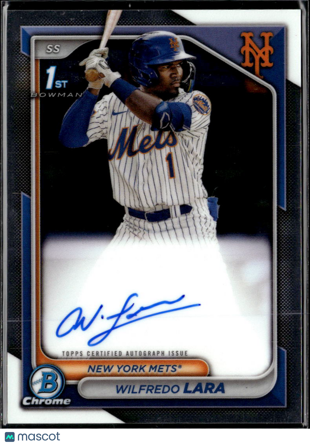 Wilfredo Lara 2024 Bowman Chrome 1st Auto Autograph New York Mets