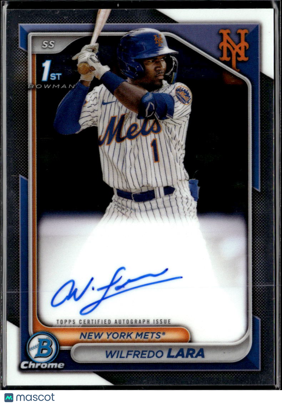 Wilfredo Lara 2024 Bowman Chrome 1st Auto Autograph New York Mets
