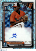 Luis De Leon 2024 Bowman Chrome Auto Autograph Mega Box /150 Baltimore Orioles