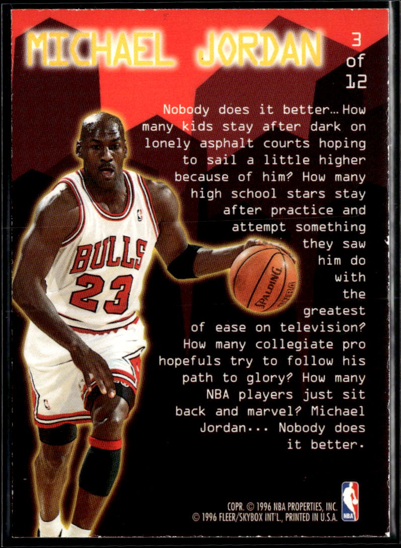 Michael Jordan 1995-96 Fleer Ultra Jam City #3 Chicago Bulls