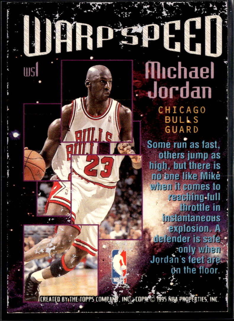 Michael Jordan 1995 Topps Stadium Club Warp Speed #WS1 Chicago Bulls