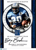 Barry Sanders 2017 Pantheon Milestone Auto Autograph 5/5 Detroit Lions