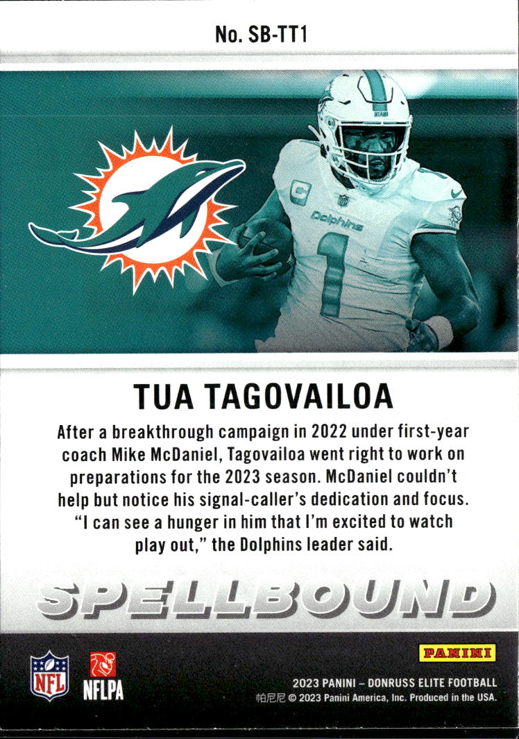 Tua Tagovailoa 2023 Elite Spellbound "T" Miami Dolphins