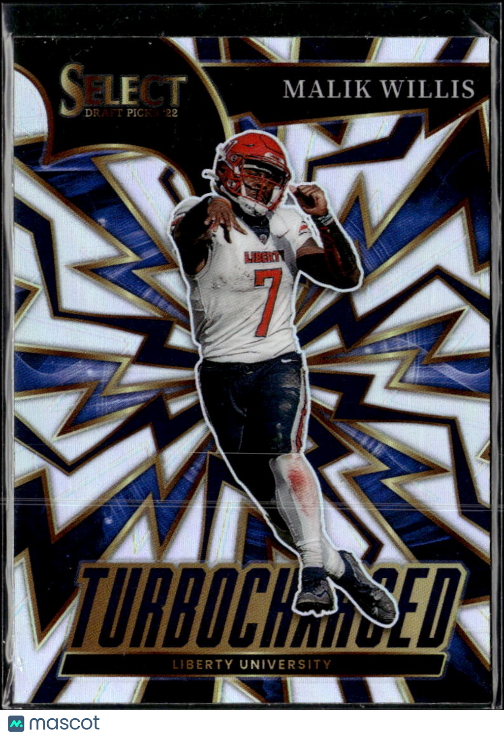 Malik Willis 2022 Select Draft Picks Turbocharged Silver Prizm RC Liberty Flames