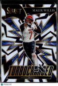 Malik Willis 2022 Select Draft Picks Turbocharged Silver Prizm RC Liberty Flames