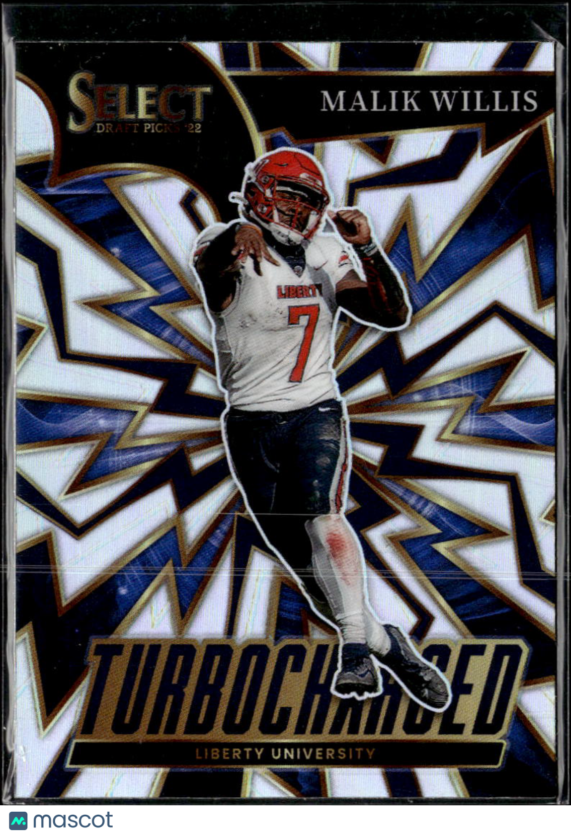 Malik Willis 2022 Select Draft Picks Turbocharged Silver Prizm RC Liberty Flames