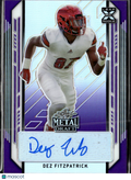 Dez Fitzpatrick 2021 Leaf Metal Draft RC Auto Autograph RC Purple Louisville /25