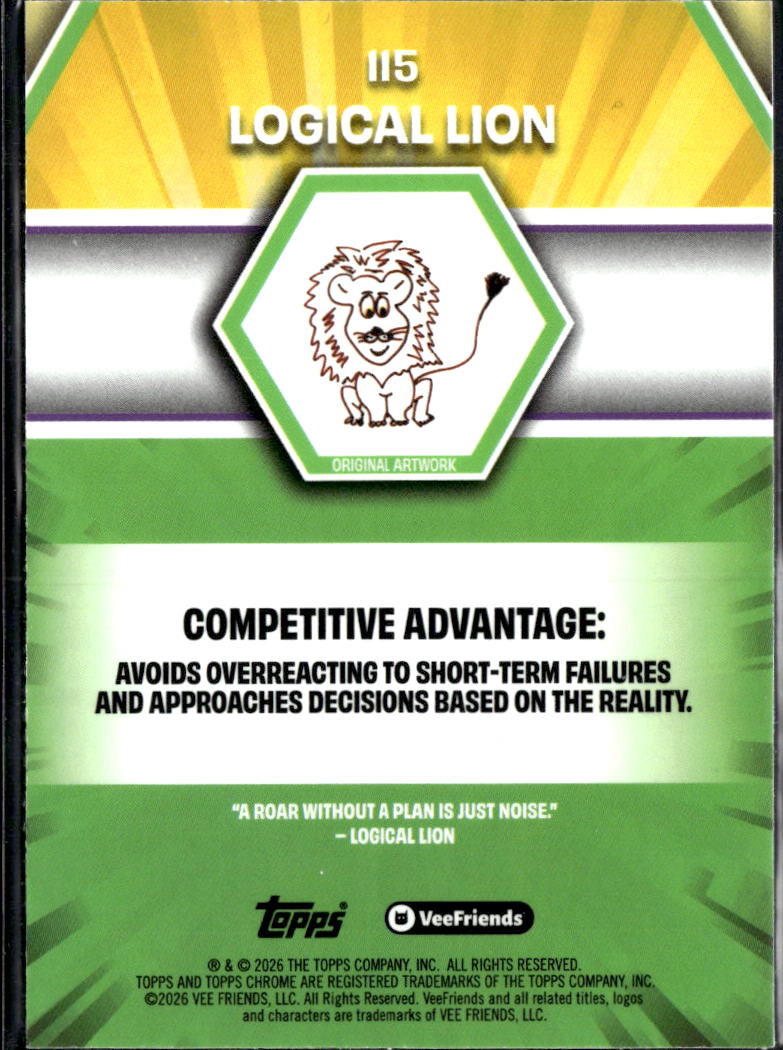 Logical Lion 2026 Topps Chrome VeeFriends #115