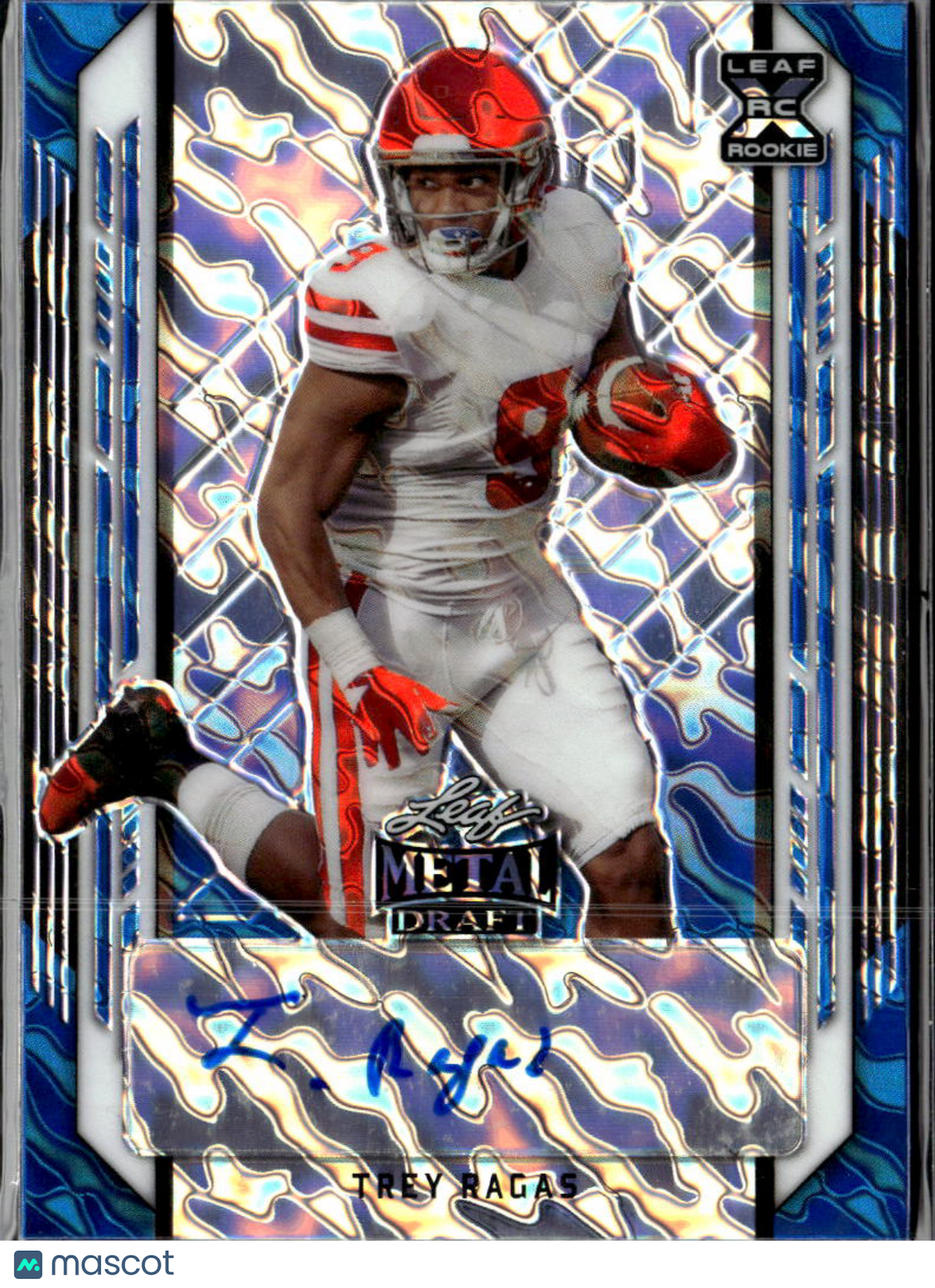 Trey Ragas 2021 Leaf Metal Draft RC Auto Autograph Blue Wave 26/40