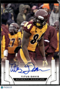 Titus Davis 2015 Leaf Draft Auto Autograph RC Central Michigan Chippewas